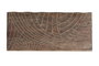 GINER Y COLOMER Mesa Comedor Acacia Natural con Patas de Metal Negro, Tapas Talladas a Mano, 4 cm de Grosor